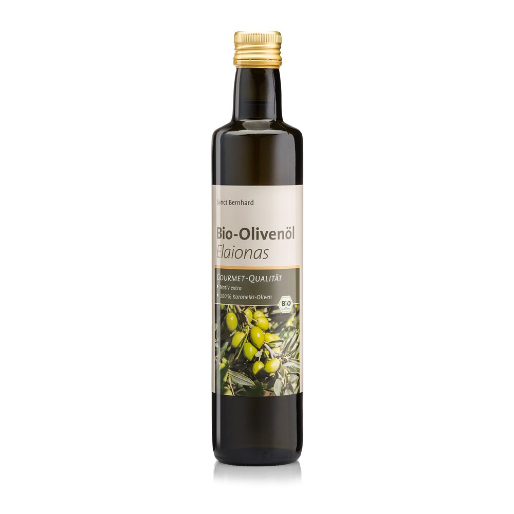 Bio-Oliven&ouml;l &bdquo;Elaionas&ldquo;  nativ extra 500-ml-Flasche